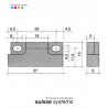 Magnetschalter L 34mm B 16mm 1NO 400V 2A P max. 40VA Anschluss Kabel Kabellänge 720mm, 60255