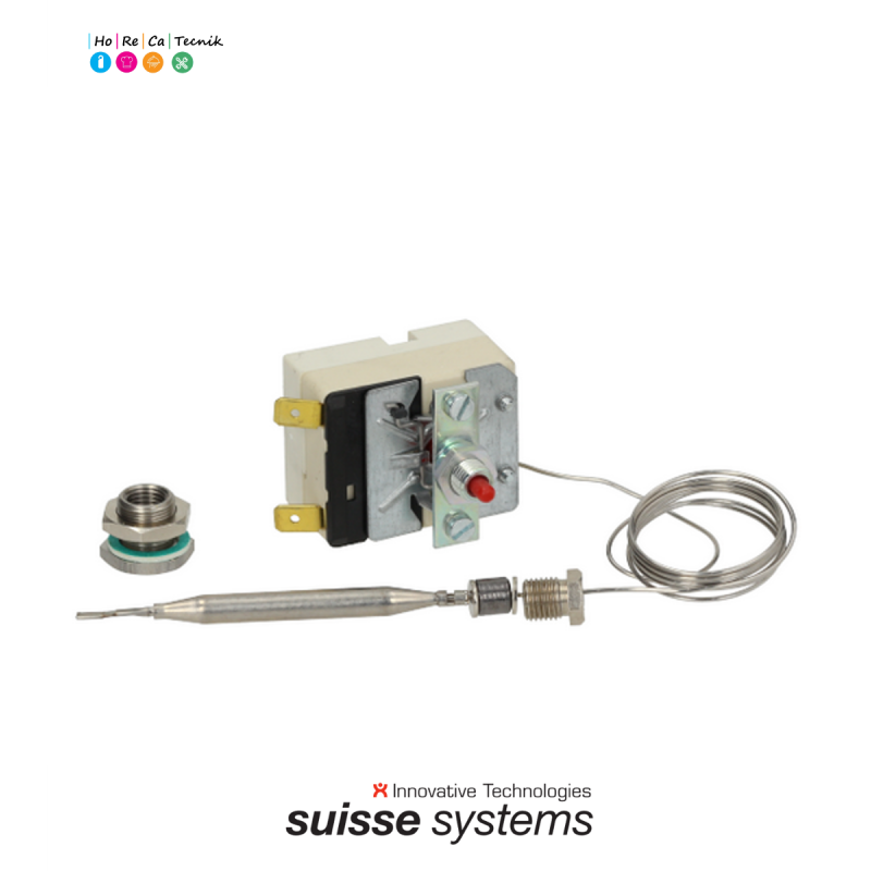 Sicherheitsthermostat Abschalttemp. 220°C 1-polig 1NO 16A Fühler ø 6mm Fühler L 77mm