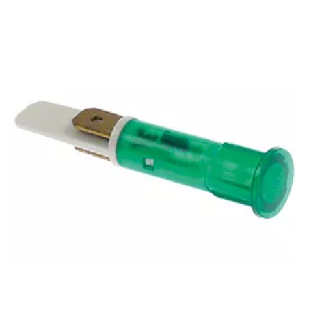 Signallampe ø 10 mm 230 V grün Anschluss Flachstecker 6,3mm