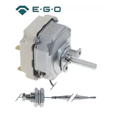 Thermostat T.max. 180°C Arbeitsbereich 100-180°C 3-polig 3NO 16A Fühler ø 6mm Fühler L 133mm