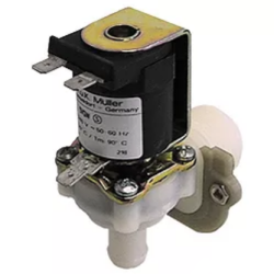 Magnetventil 1-fach gewinkelt 230VAC Eingang 34 Ausgang 14,5mm DN10 T.max. 90°C 370001, 065008