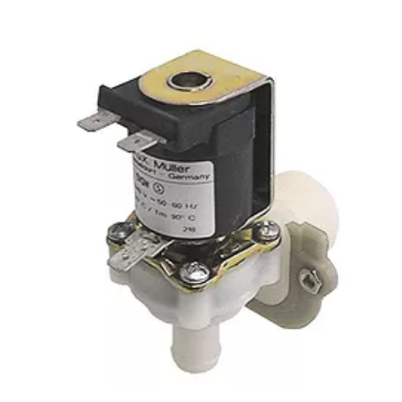 Magnetventil 1-fach gewinkelt 230VAC Eingang 34 Ausgang 11,5mm DN10 T.max. 90°, 370074