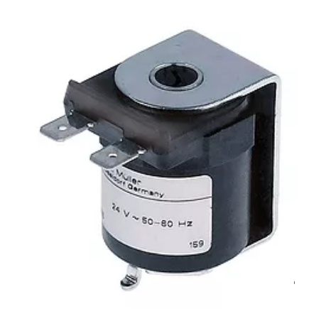 Magnetspule MÜLLER 24VAC 50-60Hz Anschluss Flachstecker 6,3mm, 371037, 008464,