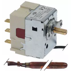 Thermostat IMIT Arbeitsbereich 38-87°C 3-polig 2CO 16A Fühler ø 6,5mm Fühler L 112mm, 391099, TRZ 3415, 544023, T80