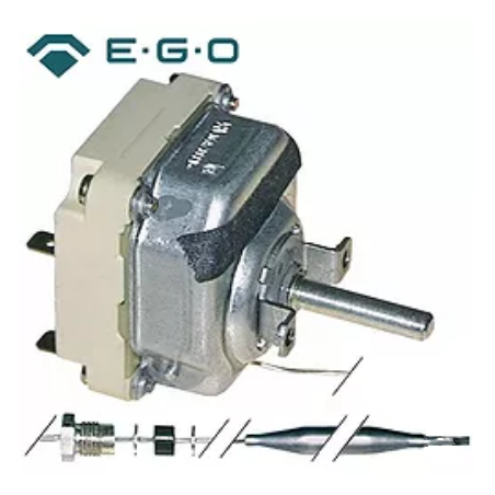 Thermostat T.max. 110°C Arbeitsbereich 32-110°C 3-polig 3NO 16A Fühler ø 6mm Fühler L 138m, 375143, Ego 55.34022.130