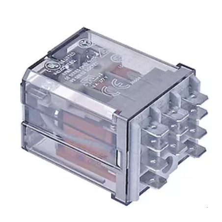 Leistungsrelais FINDER 24VAC 16A 3CO Anschluss Flachstecker 6,3mm DIN-Schiene, 62.83.8.024.0008,  380181