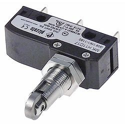 Mikroschalter mit Rollenstößel rollenbetätigt 5A 1CO Gewinde M12x1 Anschluss Flachstecker 6,3mm, 345197, MKH11D17, H3-MK1-112262